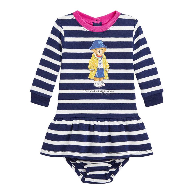 Ralph Lauren Polo Bear French Terry Dress & Bloomer image number 0